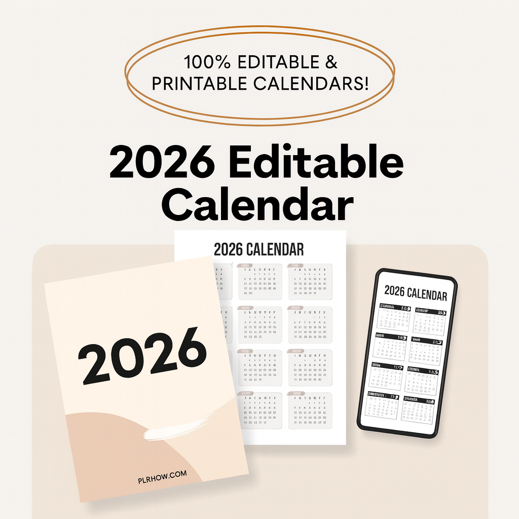 2026 Calendar Template β Done-for-You Digital Product