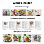 50+ Healthy High Protein Snack Recipes | Printable & Resellable Canva Template