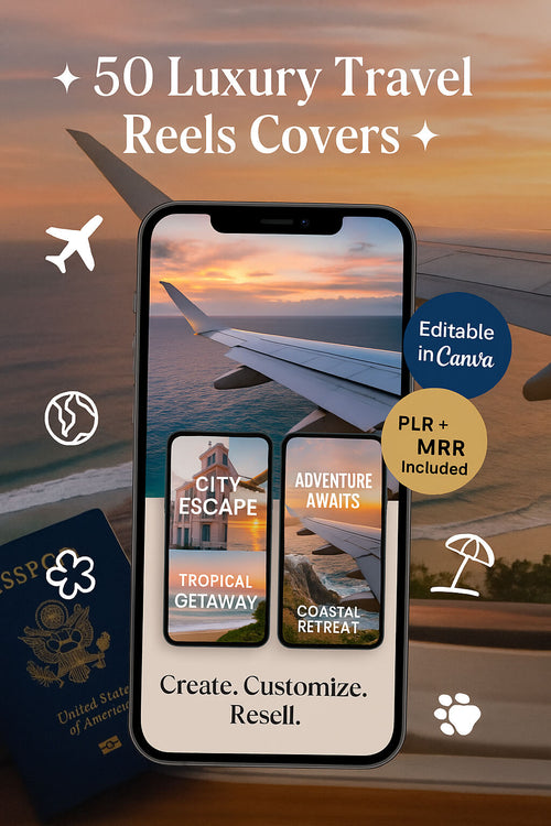 50 Luxury Travel Instagram Reels Covers