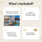50 Luxury Travel Instagram Reels Covers