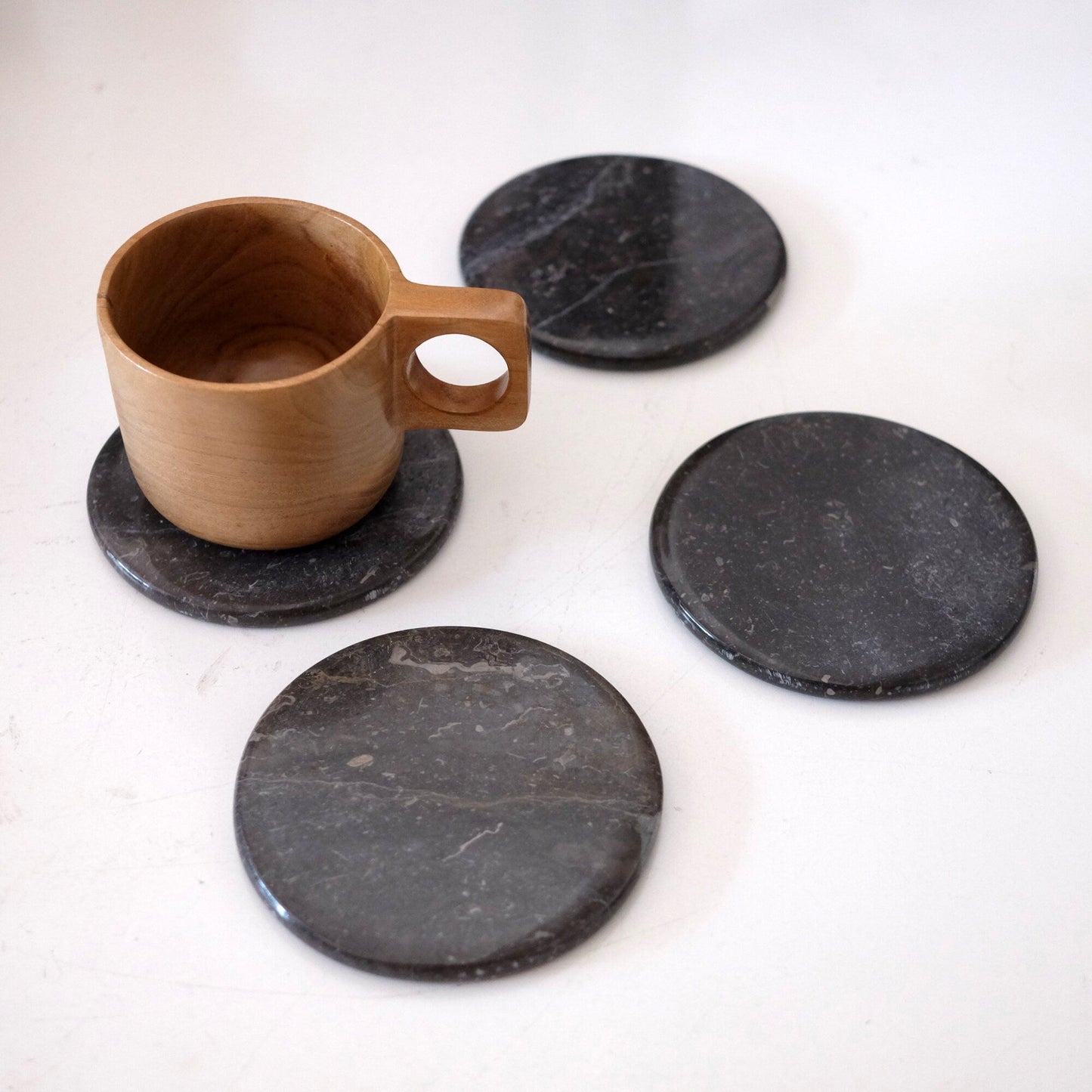 Black Marble Coaster | Coasters | Marble Coasters | Drink Coasters | Black Marble | Coaster Set | Coasters for Drinks